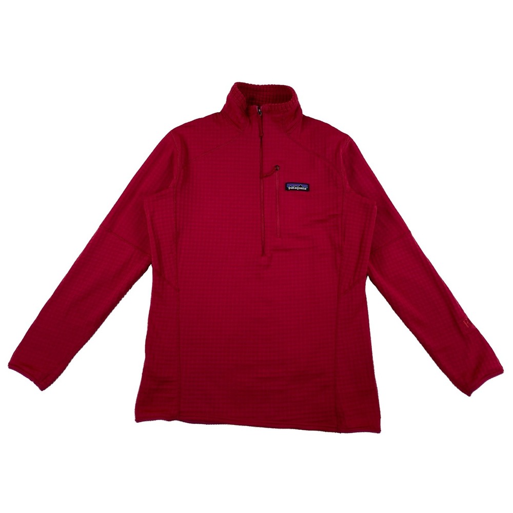 Patagonia R1 Pullover 1/2 Zip Women's Small Craft Pink Grid Fleece Outdoors